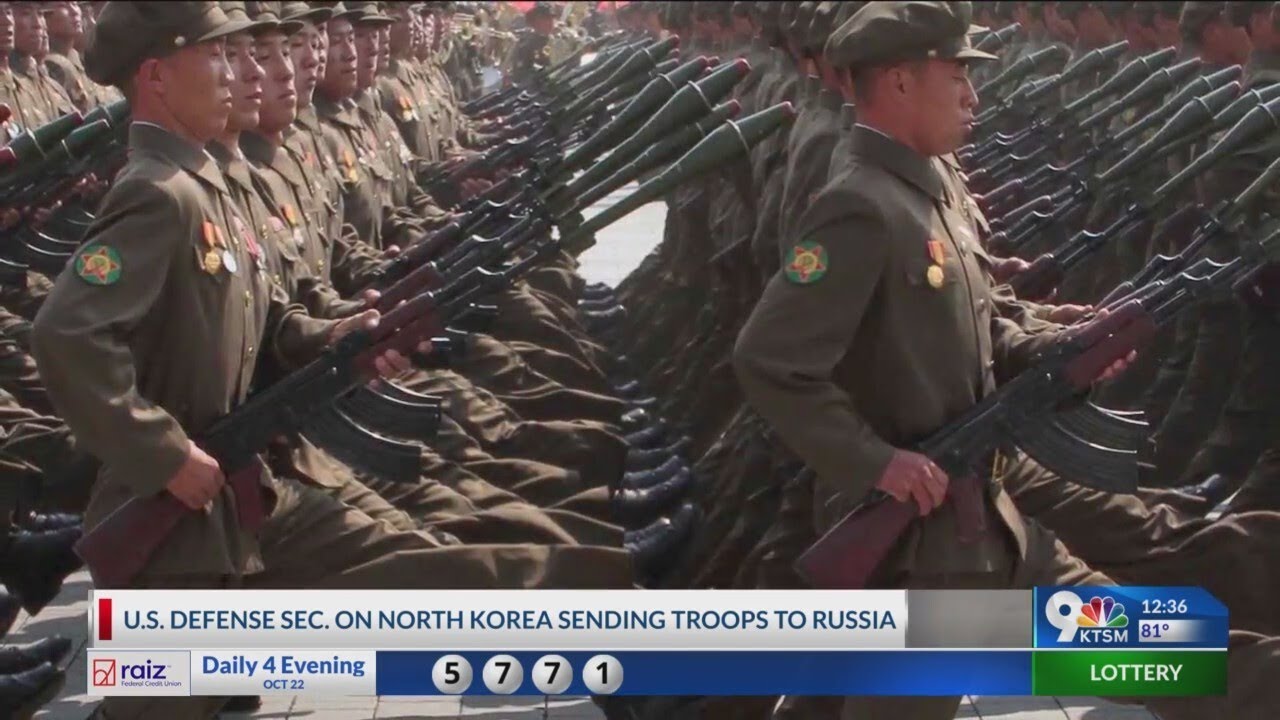 U.S. Defense sec. on North Korea Sending troops to Russia - YouTube