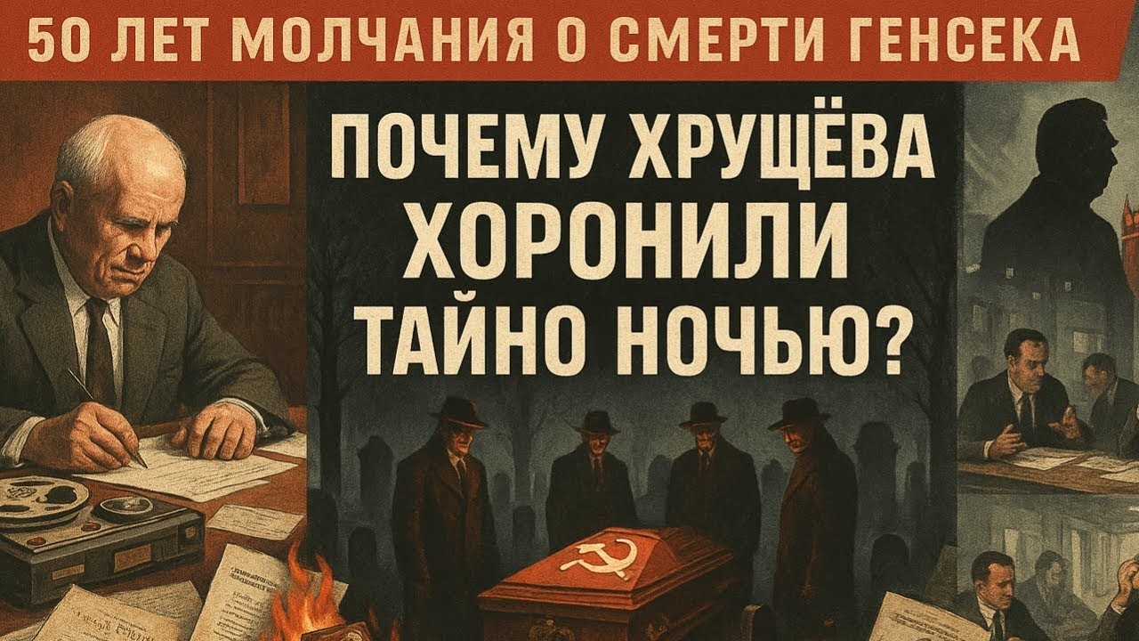 ПОЧЕМУ ХРУЩЁВА ХОРОНИЛИ ТАЙНО НОЧЬЮ — загадка кремлёвских похорон — секрет 1971 года