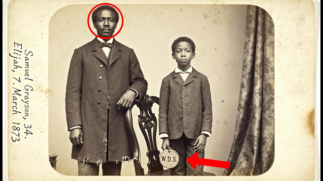 This 1873 Father–Son Portrait Seems Heartwarming Until You Notice the Boy’s Wooden Token