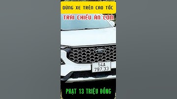 Dừng xe ăn cơm trên cao tốc, tài xế bị phạt 13 triệu đồng.