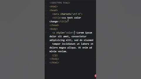 How to change text color in html🔥🔥🔥🔥🔥
