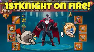 Lords Mobile - 1stKnight on fire! BathBlood in K89. These accounts are too strong