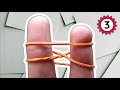 Top 3 rubber band tricks  diy  rubber band magic