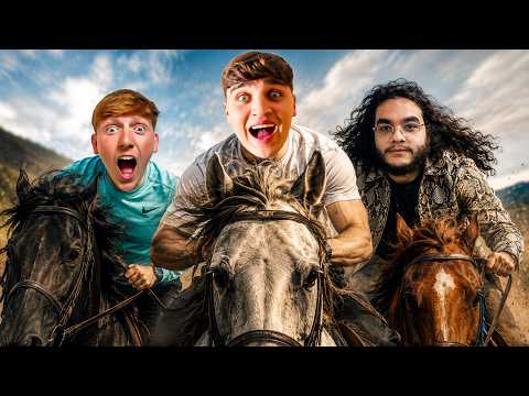 GINGE, TAYS & ALHAN LEARN HOW TO HORSE RIDE?!
