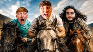 GINGE, TAYS & ALHAN LEARN HOW TO HORSE RIDE?!