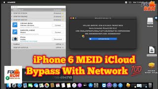 iPhone 6 MEID iCloud Bypass With Network 100% || Mina