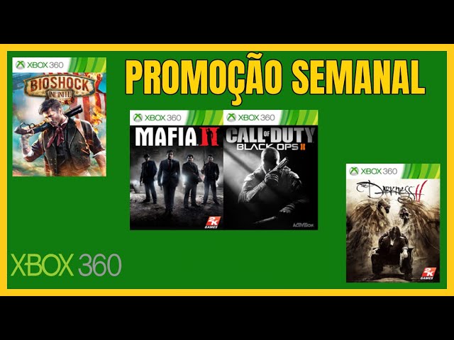 PROMOÇÃO GAMES XBOX 360 MICROSOFT STORE I ACTVISION E 2K 