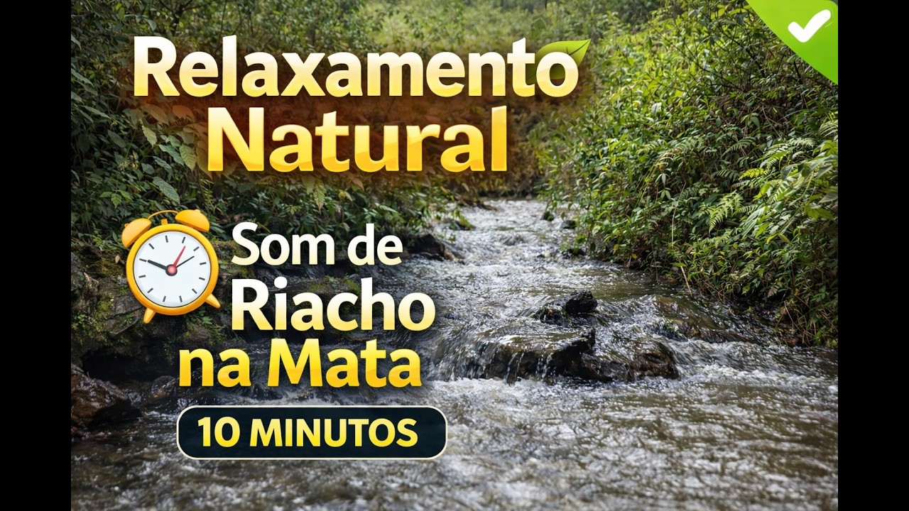 🌊 10 Minutos de Som de Riacho na Mata | Relaxamento Natural!