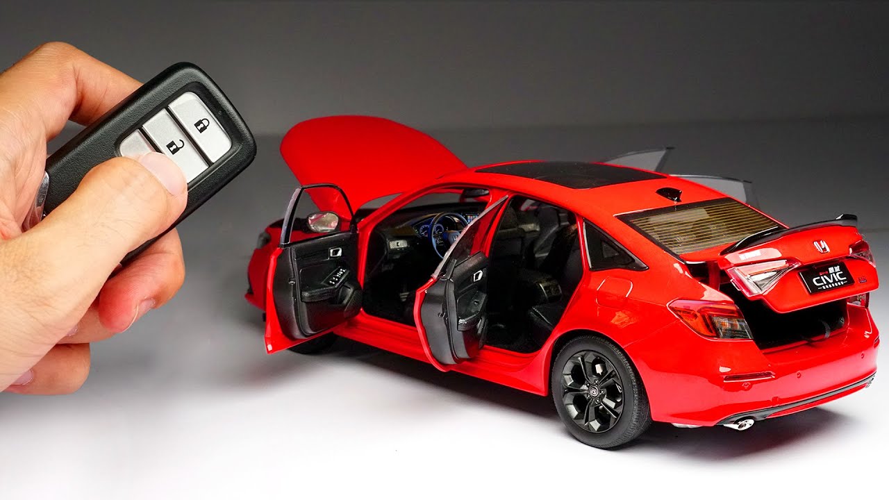 Diecast Honda Civic Sedan: Miniature Metal Model Car for Kids