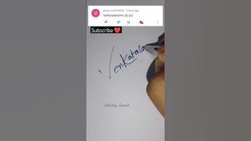 Write your name in Comments|Venkatalakshmi Done!#ytshort #namesignature #challenges #caligraphy