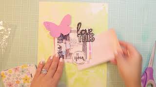 Hip Kit Scrapbooking Process video 8.5x11 layout ...LOVE THIS...