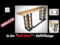 Fabrication bar cafs dolce en mtal et bois