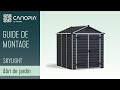 How to assemble abri de jardin  skylight shed  canopia by palram enfr