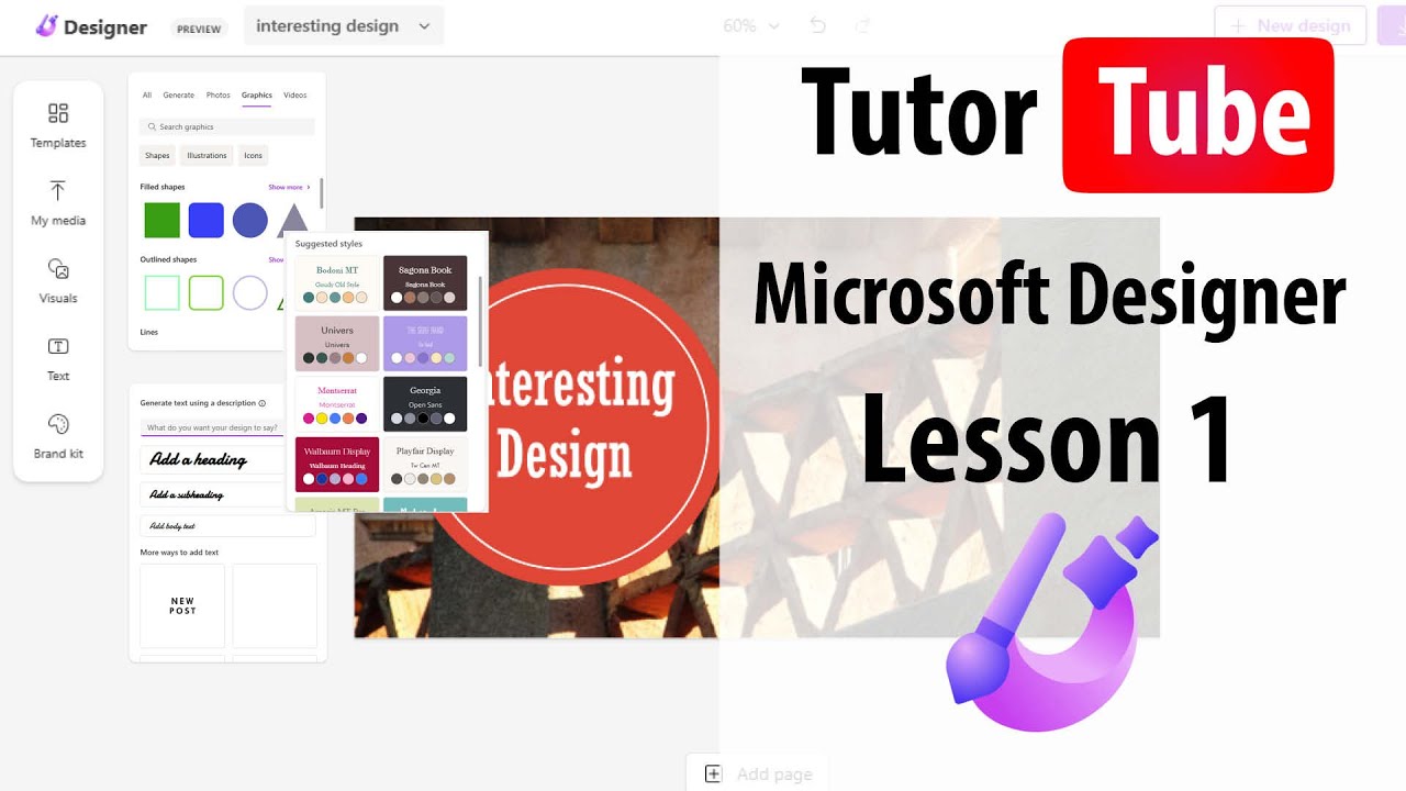Microsoft Designer - Lesson 1 - Sign in to Microsoft Designer - YouTube