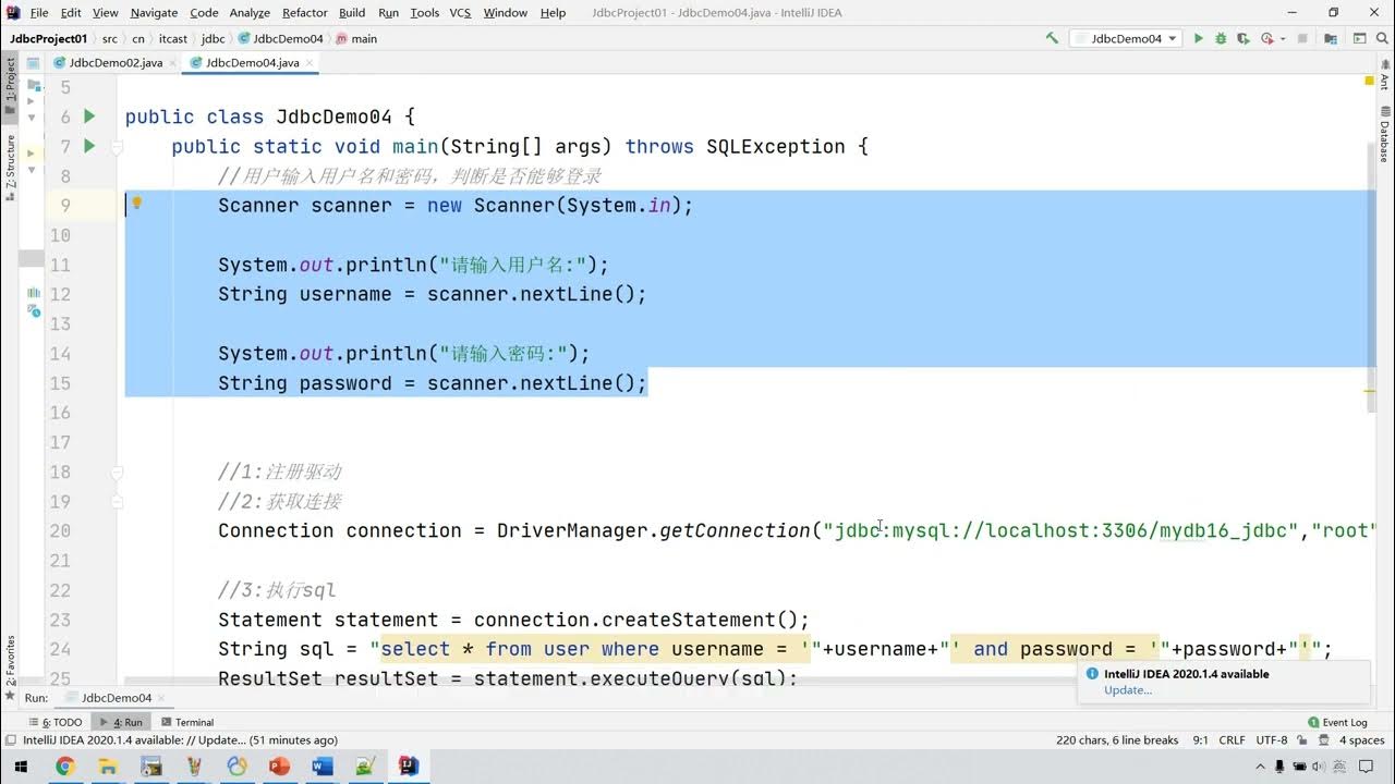 Python 学习MySql 从入门到精通 192 MySQL的JDBC操作 SQL注入 - YouTube