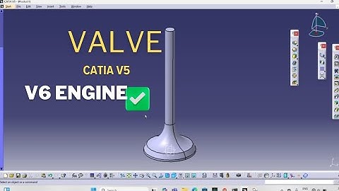 How to model a V6 engine  valve  from scratch#CATIAV5#V6Engine#RocketArm#CAD#3DModeling