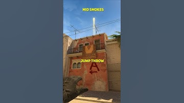 Crazy Mid Smokes From One Spawn Spot Mirage CS2 #shorts