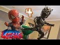 BABY SPIDERMAN STOP MOTION PART 4 with Black Panther