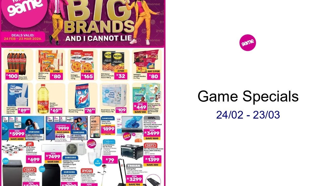 Game Specials 24/02 - 23/03