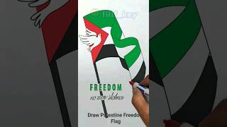 Easy Draw Palestine Freedom Flag - Save Gaza drawing