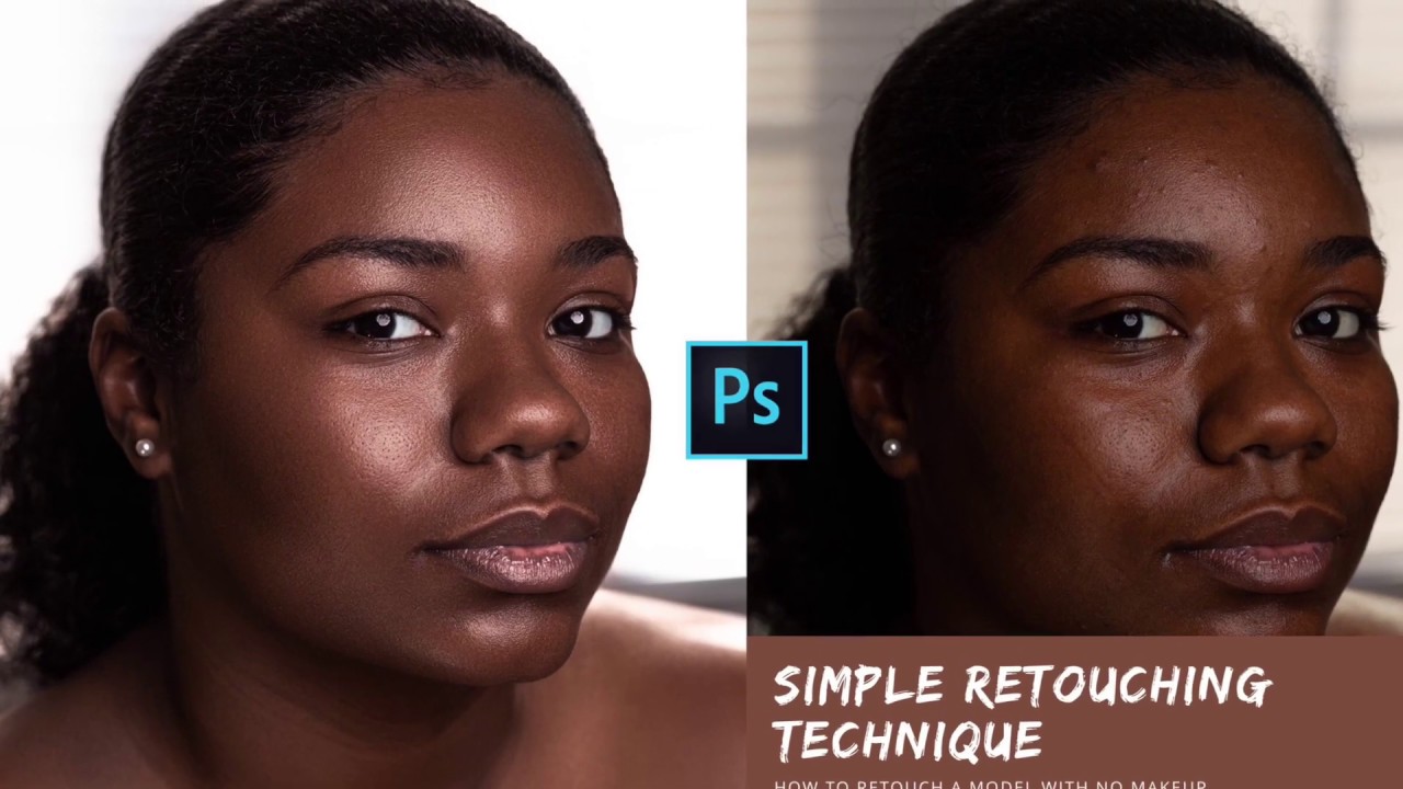 Basic retouching technique for beginners with free Ps retouching action