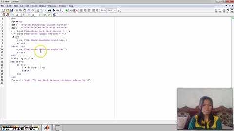 program menghitung volume kerucut menggunakan matlab