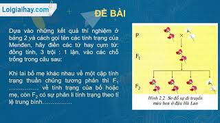 Trả lời câu hỏi thảo luận số 2 trang 9 SGK Sinh học 9