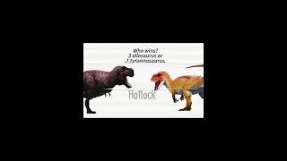 Who wins? 3 allosaurus or 1 tyrannosaurus rex