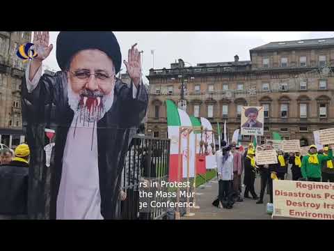 November 1, 2021-Iranians, MEK supporters staged a protest rally in Glasgow coinciding with COP26