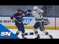 Zack MacEwen And Zach Sanford Drop The Mitts Right Off The Draw