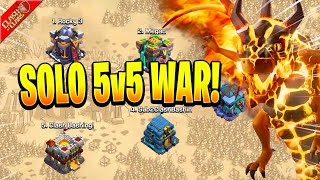 Can I Win a Solo 5v5 War with Only Super Dragon Armies? - Clash of Clans
