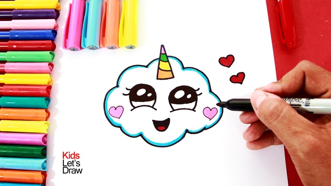 Cómo dibujar una NUBE UNICORNIO | How to draw a cute unicorn cloud - 2 -  thptnganamst.edu.vn