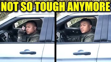 ICE Agent Gets CAUGHT With His Mask Down, Civilian Takes Advantage