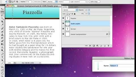 15 Adding A Tiling Graphic to the Browser Background   Photoshop to HTML Websites with SG3