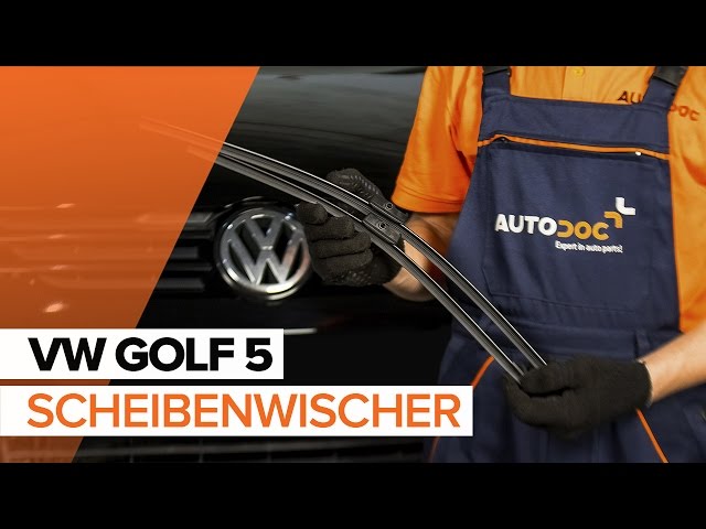 Wie VW GOLF 5 Scheibenwischer vorne wechseln TUTORIAL