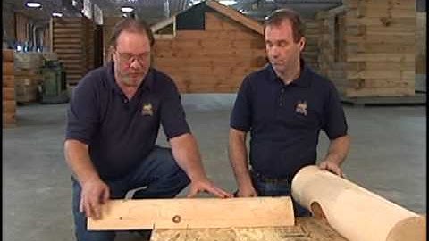 Log Wall Construction With A Swedish Cope Log Profile.