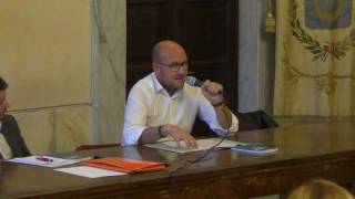 Intervento dell' assessore Daniele Castagna durante la presentazione de "Il Confine"