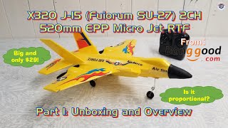 X320 J-15 (Fuiorum SU-27) 2CH 520mm EPP Micro Jet RTF - Part 1: Unboxing and Overview