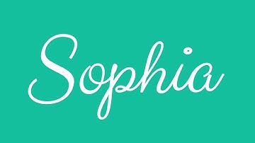 Learn how to Sign the Name Sophia Stylishly in Cursive Writing