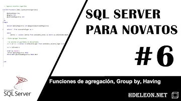 Sql Server para novatos | Funciones de agregación, Group by, Having | #6