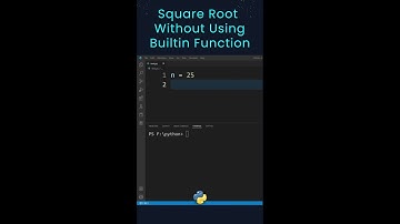 How to Find Square Root Without Any Built-in Function in Python ? #shorts