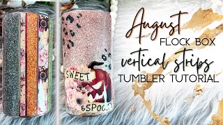 August Flock Box l Vertical Vinyl and Glitter Stripes l DAM Fancy Creations
