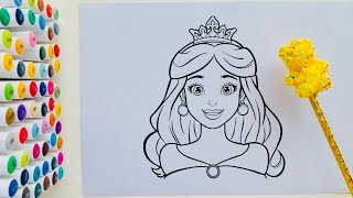 Coloring Disney Princess👑 GIANT Coloring Page✨Ohuhu Art Markers/ Which character is this?