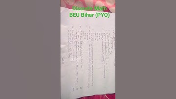 Discrete Math PYQ 2023 / 4th Sem CSE #maths #math #shortvideo #shorts #engineering #cse #beu #aku