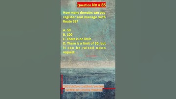 AWS Solutions Architect Associate Certification Practice Questions | Question No. 85 #aws #shorts
