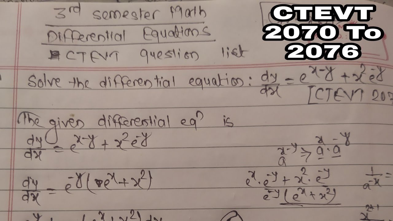 CTEVT Diploma 2070 to 2076 all question Solution of Separation of ...
