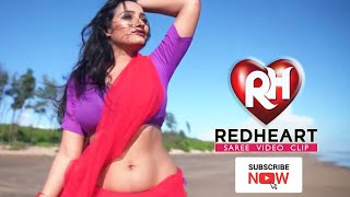 Redheart Saree Lover # Shreemoyee in Red Saree Photoshoot HD1080p | Saree Lover | Hot Saree | Navel