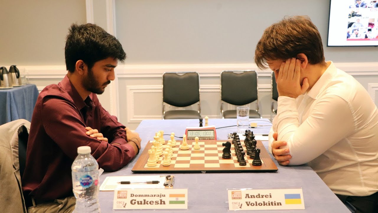 Gukesh D (2720) -- McShane, Luke J. (2631), London Chess Classic 2023 Rd 6,  1-0 