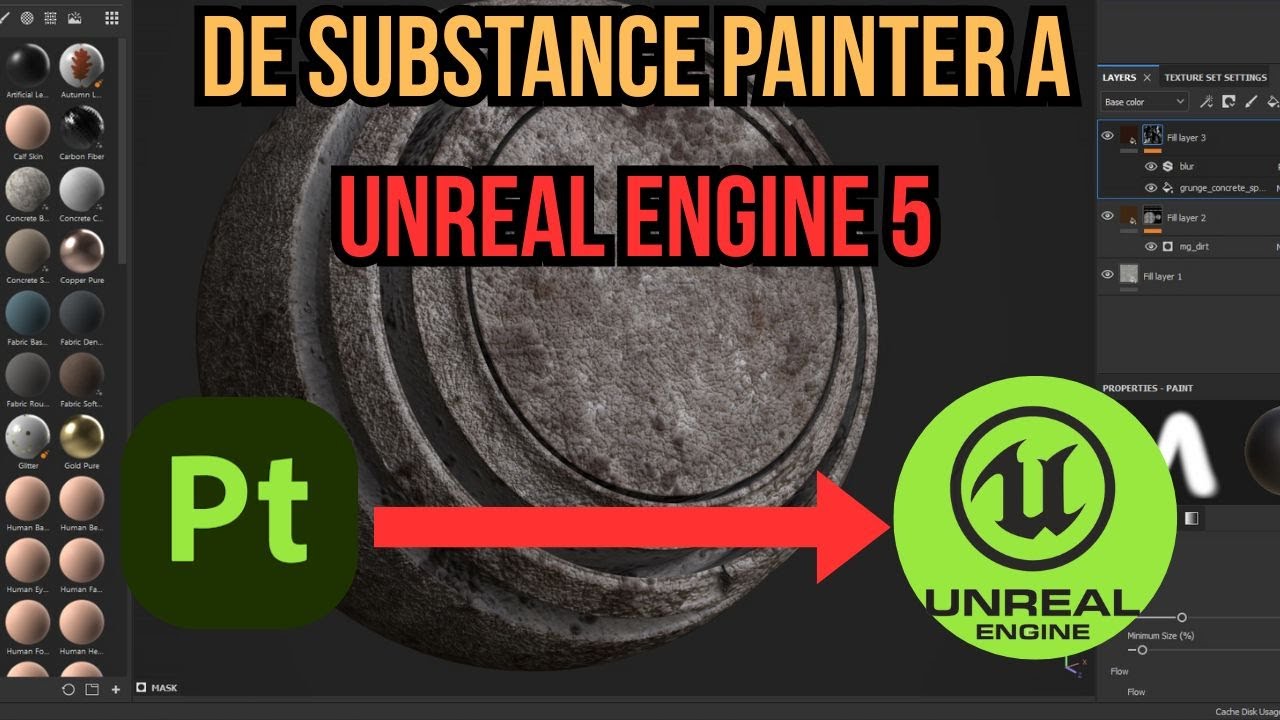 Cómo Exportar Texturas de Substance Painter a Unreal Engine 5 - YouTube