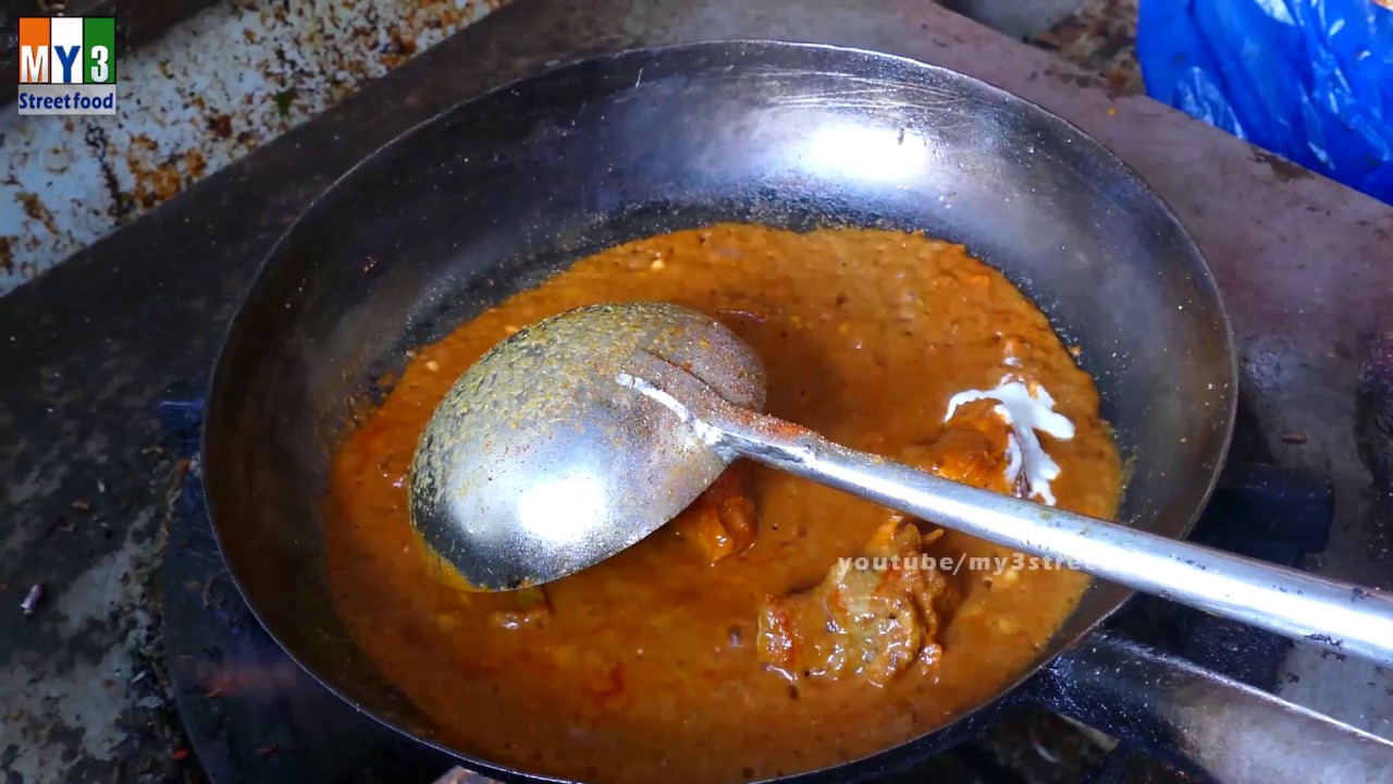 Chicken Masala Curry | Gravy type | Yammy Tasty with Chapati, Puri & Rice street food | STREET FOOD